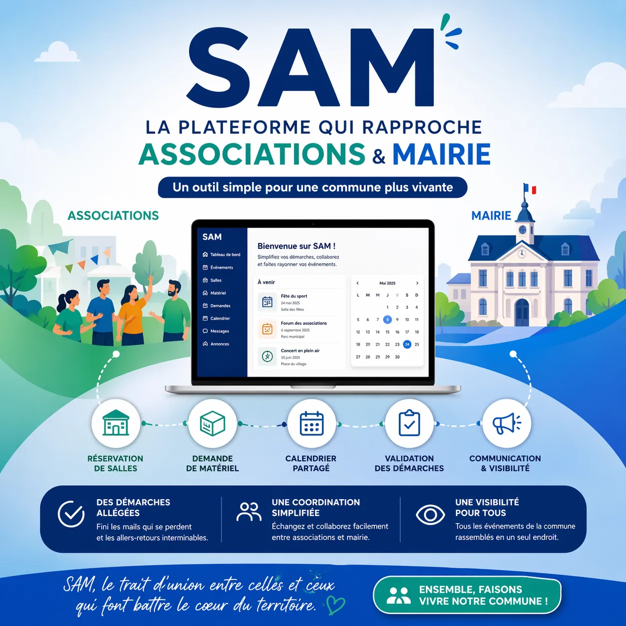 SAMC : la plateforme qui simplifie la gestion de la vie associative des collectivités